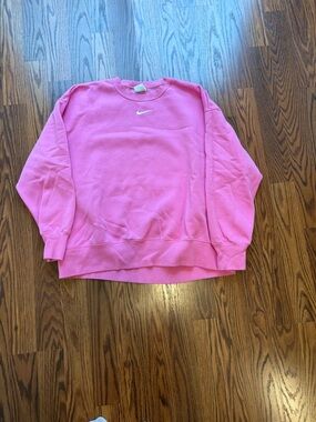 Nike Hot Pink Crewneck with White Swoosh